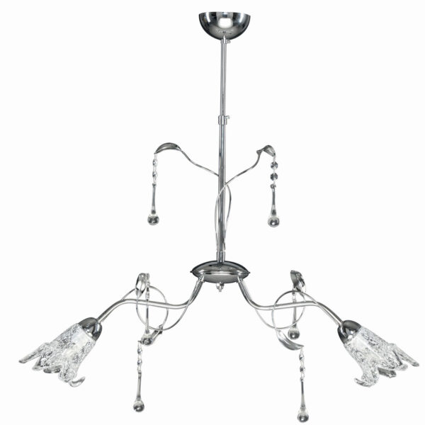 Φωτιστικό Πολύφωτο 2φ Μέταλλο χρώμιο/Γυαλί Ε14