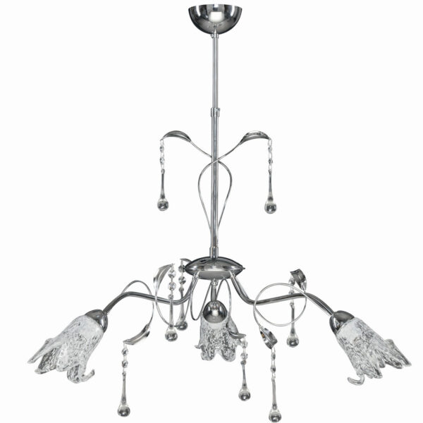 Φωτιστικό Πολύφωτο 3φ Μέταλλο χρώμιο/Γυαλί Ε14