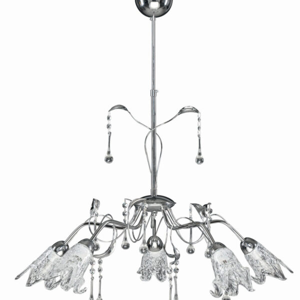 Φωτιστικό Πολύφωτο 5φ Μέταλλο χρώμιο/Γυαλί Ε14