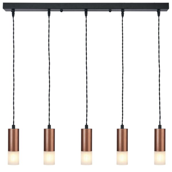 Φωτιστικό πολύφωτο 5φ αλουμίνιο/plexi G9