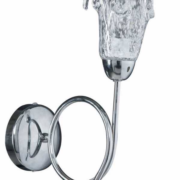 Απλίκα  Μέταλλο χρώμιο  Ε14 μονόφωτη με γυαλί