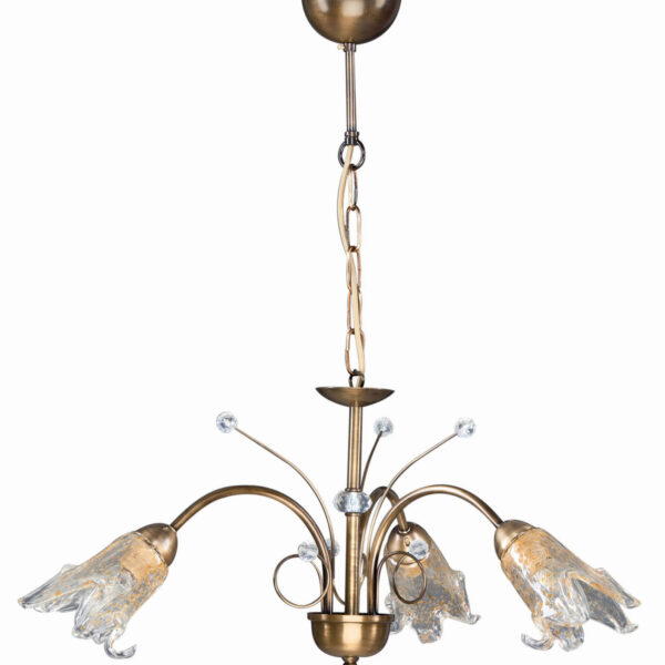 Φωτιστικό Πολύφωτο 3φ Μέταλλο μπρονζέ/Γυαλί Ε14