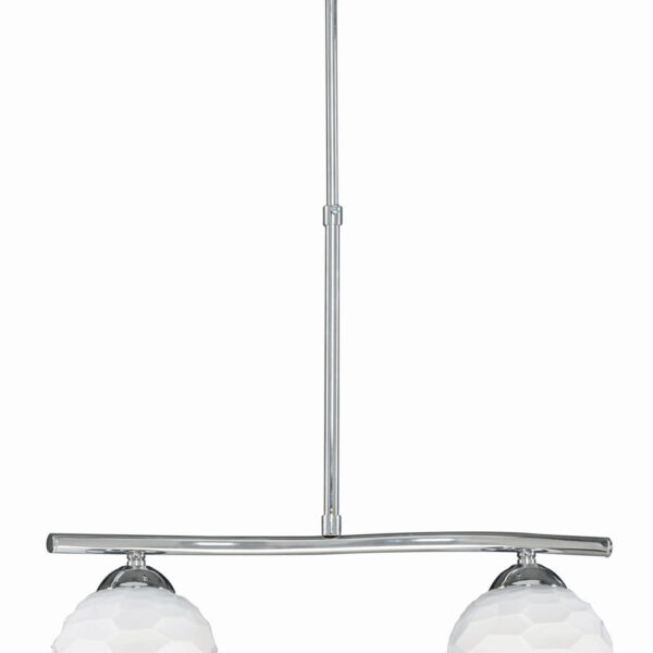 Φωτιστικό Πολύφωτο 2φ Μέταλλο χρώμιο/Γυαλί Ε27