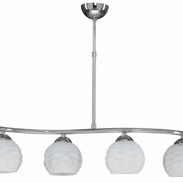Φωτιστικό Πολύφωτο 4φ Μέταλλο χρώμιο/Γυαλί Ε27