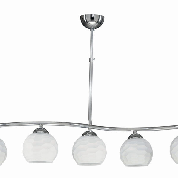 Φωτιστικό Πολύφωτο 5φ Μέταλλο χρώμιο/Γυαλί Ε27
