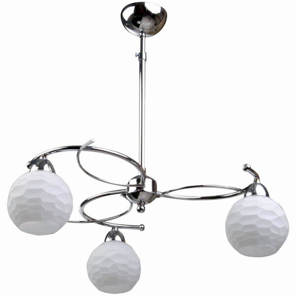 Φωτιστικό Πολύφωτο 3φ Μέταλλο χρώμιο/Γυαλί Ε27