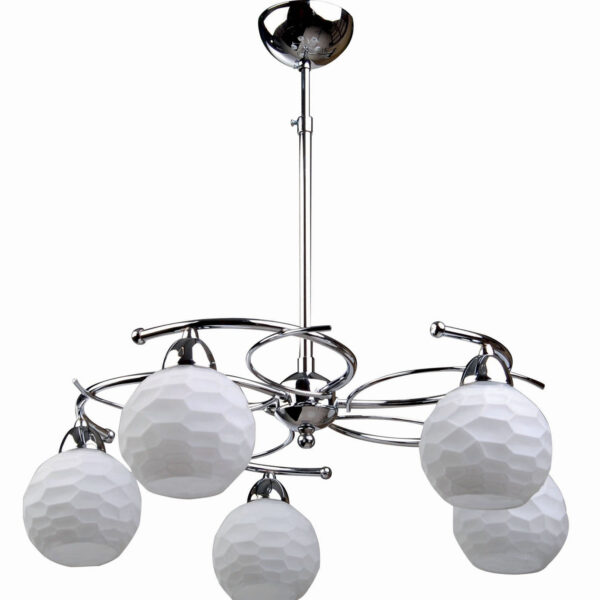 Φωτιστικό Πολύφωτο 5φ Μέταλλο χρώμιο/Γυαλί Ε27