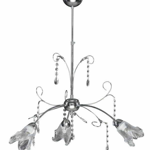 Φωτιστικό Πολύφωτο 3φ Μέταλλο χρώμιο/Γυαλί Ε14