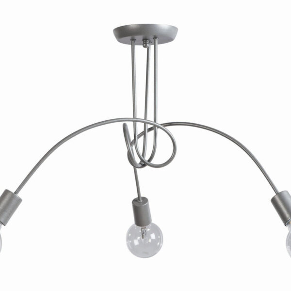 Φωτιστικό Πολύφωτο 3φ Μέταλλο ασημί Ε27