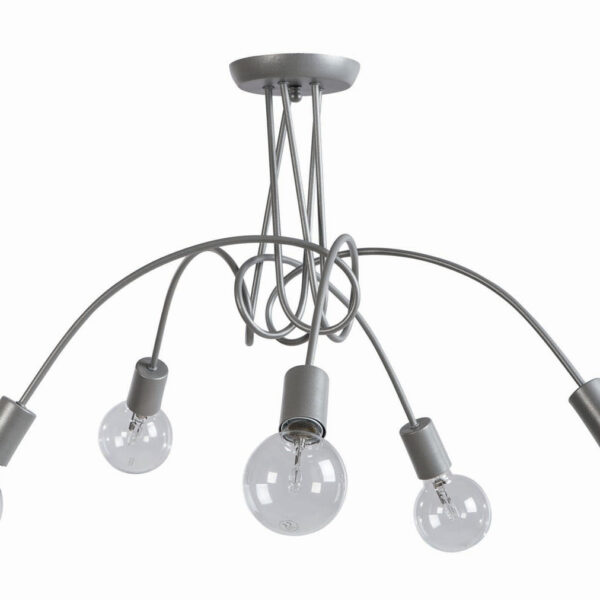 Φωτιστικό Πολύφωτο 5φ Μέταλλο ασημί Ε27