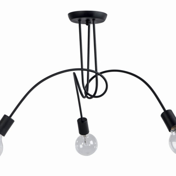 Φωτιστικό Πολύφωτο 3φ Μέταλλο μαύρο Ε27