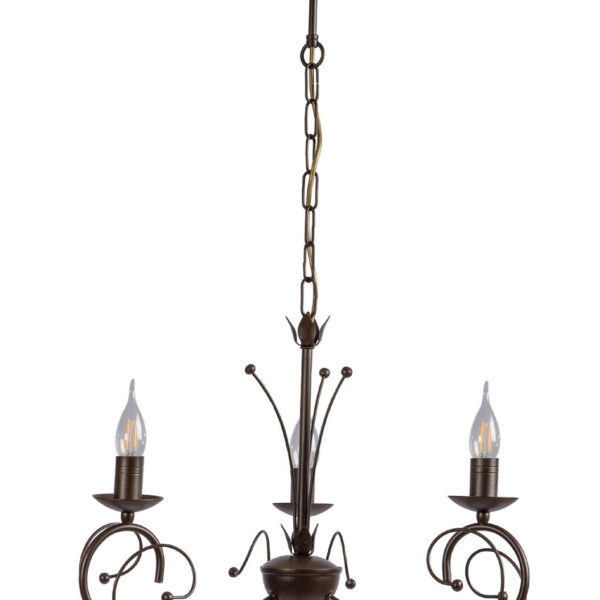 Φωτιστικό Πολύφωτο 3φ Μέταλλο καφέ Ε14