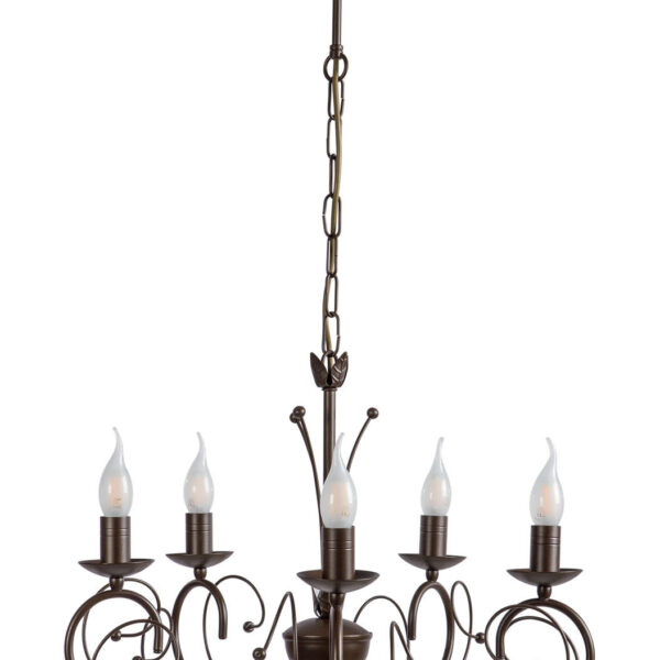 Φωτιστικό Πολύφωτο 5φ Μέταλλο καφέ Ε14