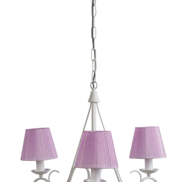 Φωτιστικό Πολύφωτο 3φ Μέταλλο λευκό με αμπαζούρ Ε14