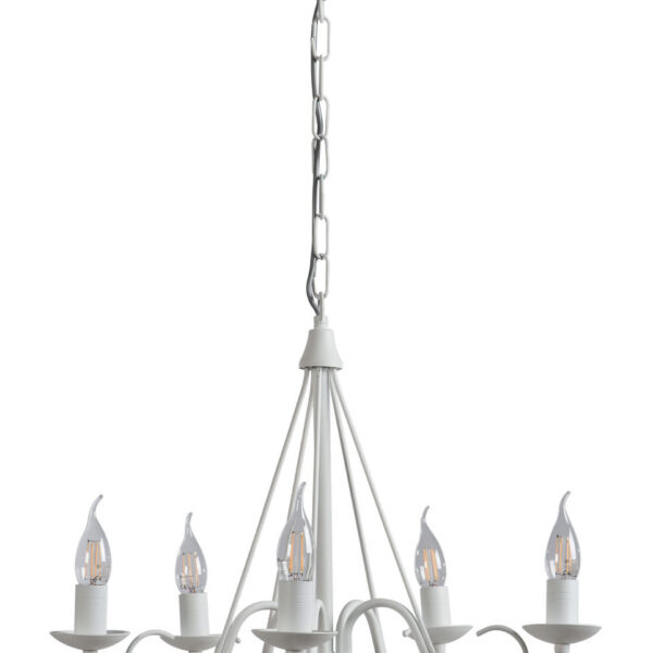 Φωτιστικό Πολύφωτο 5φ Μέταλλο λευκό Ε14