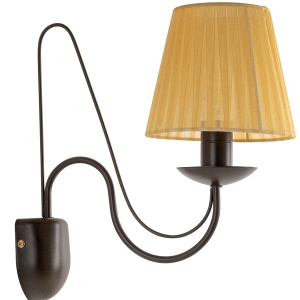 Απλίκα  Μέταλλο καφέ Ε14 με αμπαζούρ