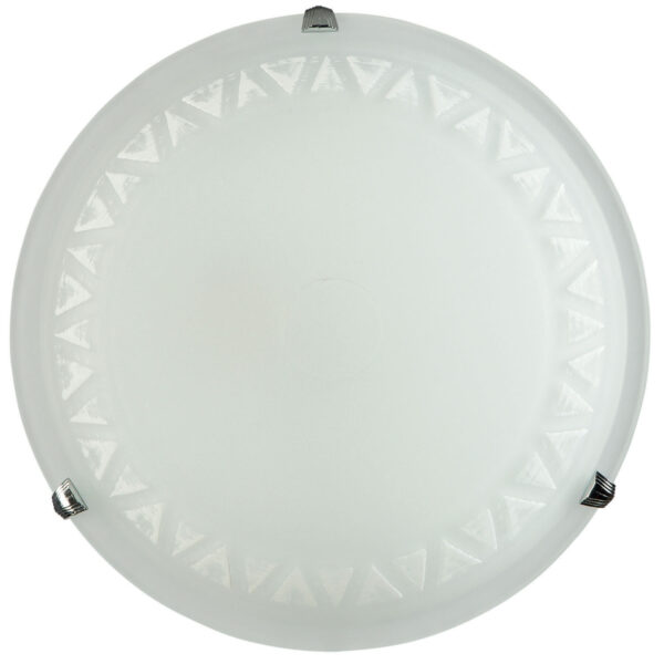 Φωτιστικό Πλαφονιέρα Γυαλί λευκό 2xΕ27 Φ40