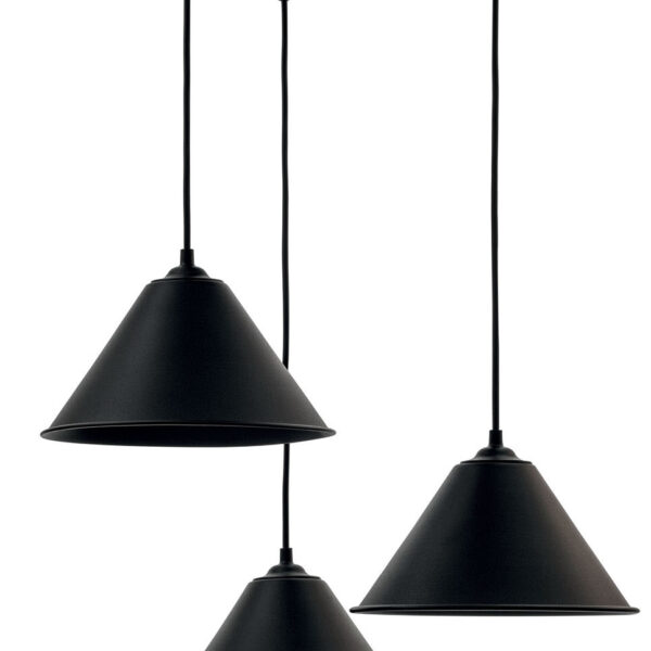 Φωτιστικό Πολύφωτο 3φ Αλουμίνιο μαύρο Ε27