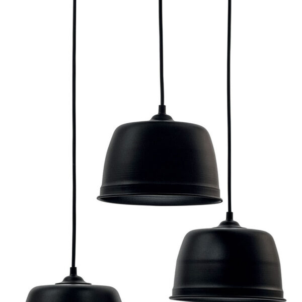 Φωτιστικό Πολύφωτο 3φ Αλουμίνιο μαύρο Ε27