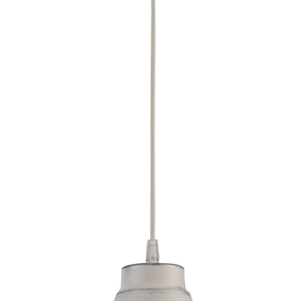 Φωτιστικό μονόφωτο αλουμίνιο λευκό/πατίνα ασημί Ε27 Φ30