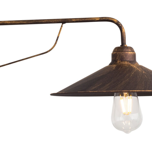 Απλίκα μεταλλική σκουριά/πατίνα χρυσή Ε27