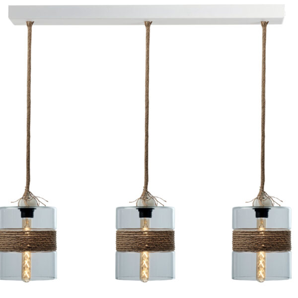 Φωτιστικό Πολύφωτο 3φ Μέταλλο μαύρο/Γυαλί Ε27