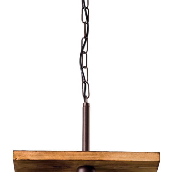 Φωτιστικό μονόφωτο ξύλο/μέταλλο σκουριά Ε27 Φ31