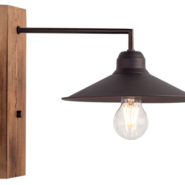 Απλίκα Ξύλο/Μέταλλο σκουριά Ε27