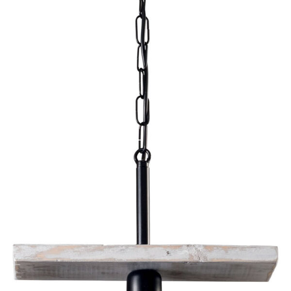 Φωτιστικό μονόφωτο ξύλο/μέταλλο μαύρο Ε27 Φ31