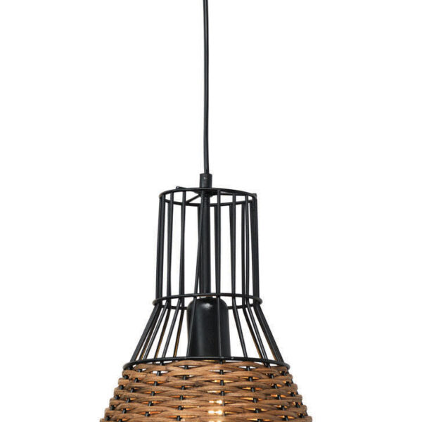 Φωτιστικό μονόφωτο μέταλλο/ρατάν Ε27 Φ35