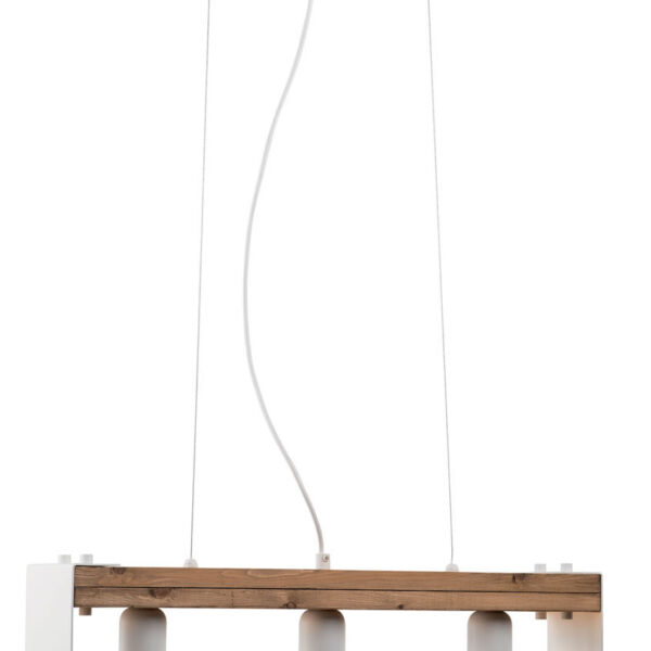 Φωτιστικό Πολύφωτο 3φ Ξύλο/Μέταλλο λευκό Ε27