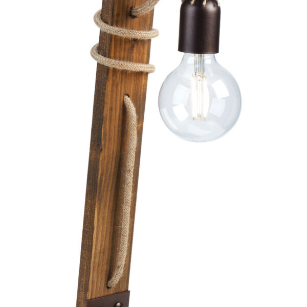 Επιτραπέζια λάμπα ξύλο/σχοινί  Ε27