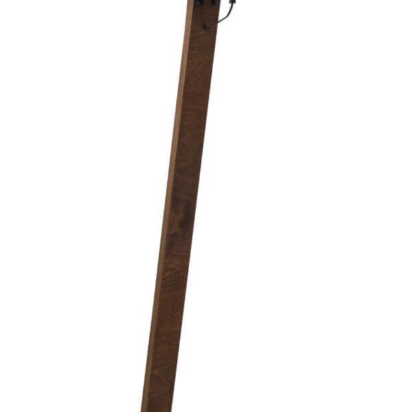 Φωτιστικό δαπέδου ξύλο/αμπαζούρ μόκα Ε27