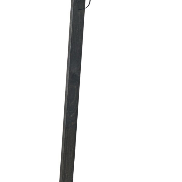 Φωτιστικό δαπέδου ξύλο/αμπαζούρ γκρι Ε27