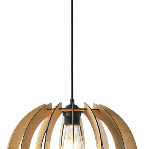 Φωτιστικό μονόφωτο ξύλο natural Ε27 Φ32