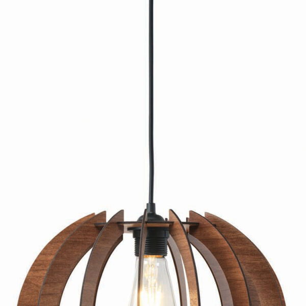 Φωτιστικό μονόφωτο ξύλο καφέ Ε27 Φ32