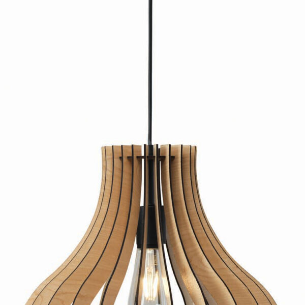 Φωτιστικό μονόφωτο ξύλο natural Ε27 Φ42