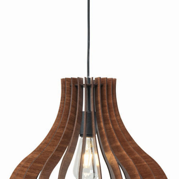 Φωτιστικό μονόφωτο ξύλο καφέ Ε27 Φ42