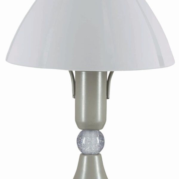 Φωτιστικό Πορτατίφ μέταλλο νίκελ/γυαλί λευκό Ε14