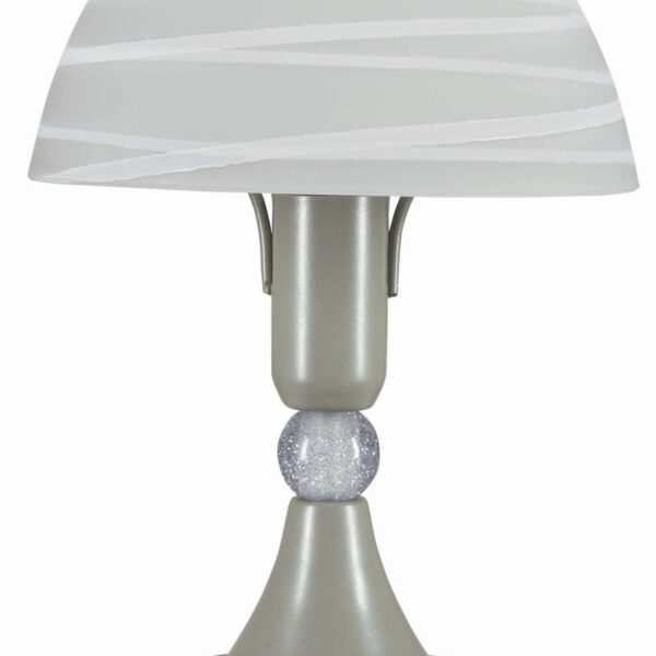 Φωτιστικό Πορτατίφ μέταλλο νικελ /γυαλί λευκό  Ε14