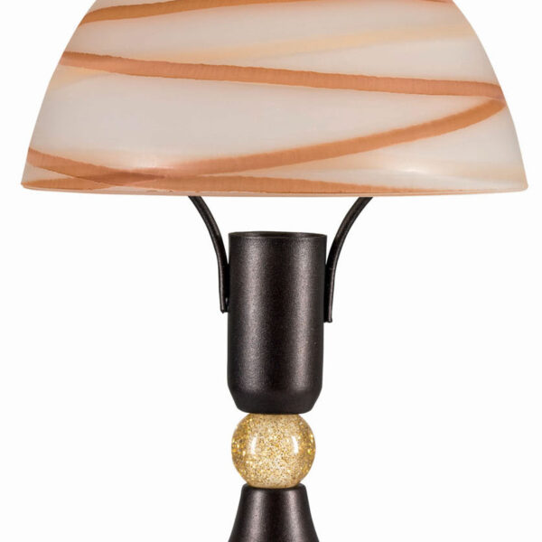 Φωτιστικό Πορτατίφ μέταλλο σκουριά /γυαλί καφέ  Ε14