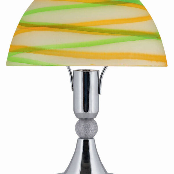 Φωτιστικό Πορτατίφ μέταλλο νίκελ /γυαλί πράσινο-πορτοκαλί  Ε14