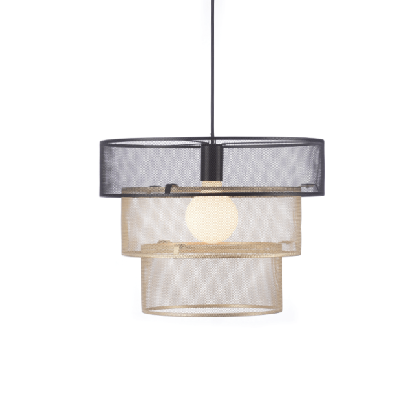 ^ΚΡΕΜΑΣΤΟ Φ/Σ 1ΧΕ27 ΧΡΥΣΟ+ΜΑΥΡΟ ΜΕΤΑΛΛΙΚΟ D40XH120CM FONS