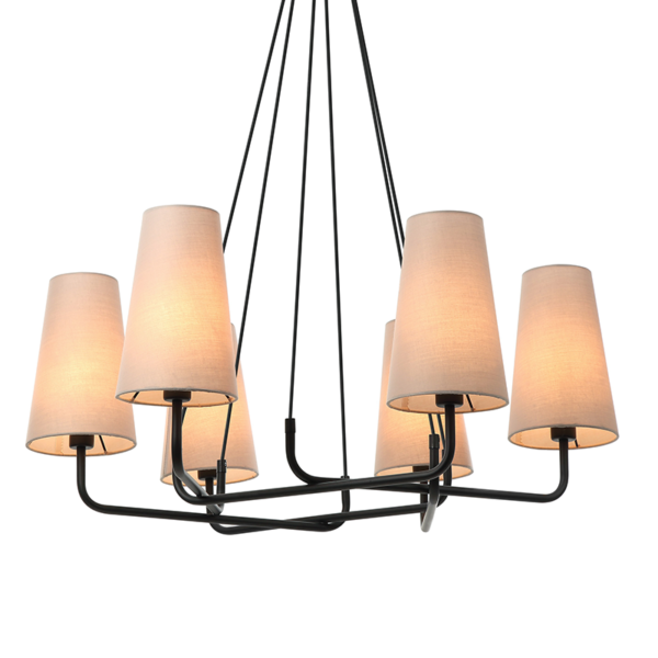 ^ΚΡΕΜΑΣΤΟ Φ/Σ 6ΧΕ14 ΜΑΥΡΟ ΜΕΤ/ΚΟ+ΜΠΕΖ ΑΜΠΑΖΟΥΡ 74Χ74ΧΗ110CM TUSCAN